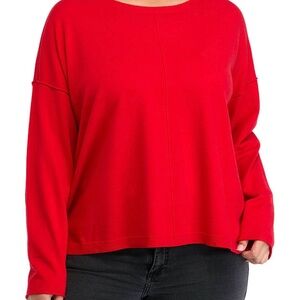 Women’s Red Dolman Sleeve Sweater